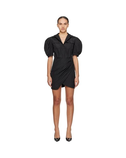 MSGM Black Balloon Minidress