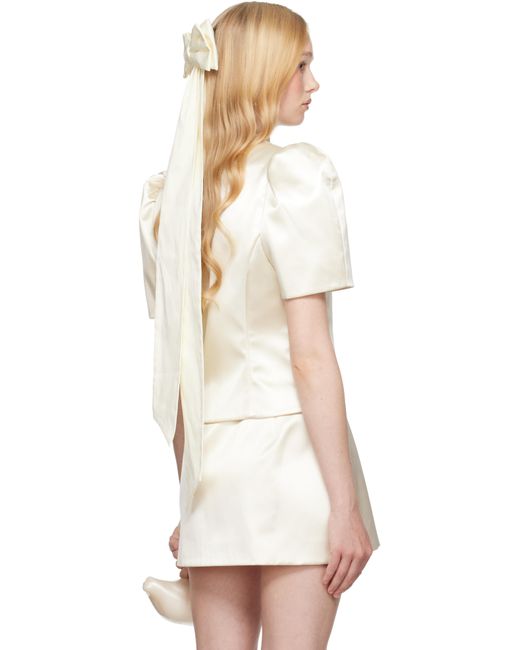 Sandy Liang White Ssense Exclusive Bridal Capsule Bonny Jacket