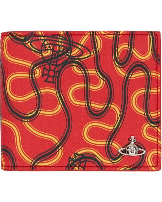 Vivienne Westwood Red Billfold Wallet for men
