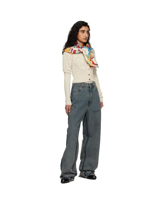 Vivienne Westwood Blue Horse Square Scarf
