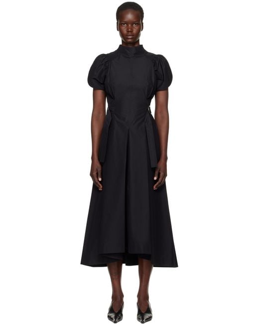 3.1 Phillip Lim ブラック パフスリーブ ポプリン フレア