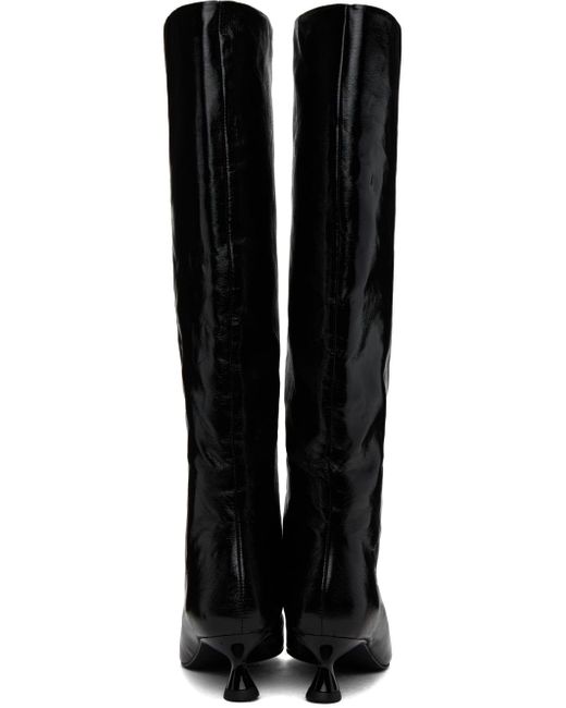 Ganni Black Soft Slouchy Tall Boots