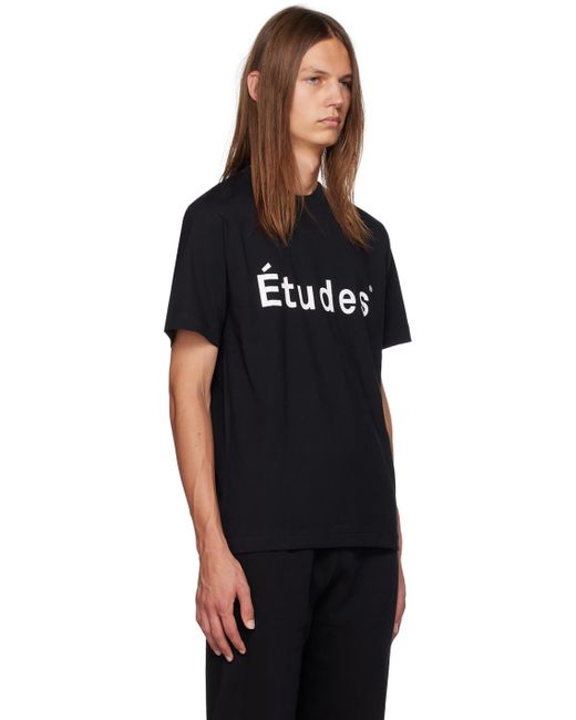 Etudes Studio Black Études Wonder 'études' T-shirt for men