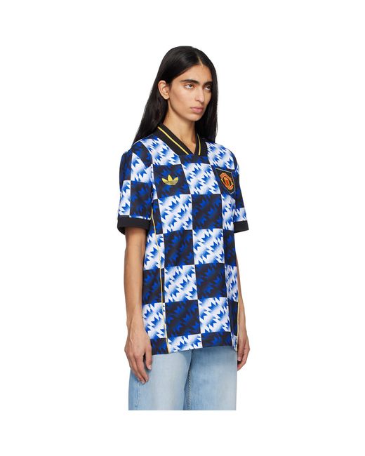 Adidas Originals Blue Manchester United Lfstlr Jersey