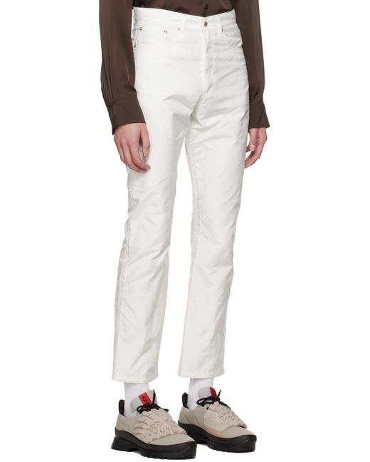 KANGHYUK White Ssense Exclusive Off- Airbag Trousers for men