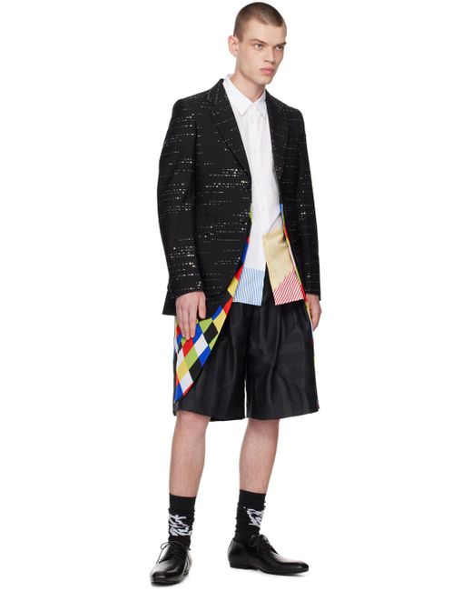 Comme des Garçons Black Sequin Blazer for men