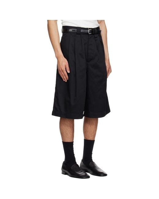 Willy Chavarria Black Borracho Shorts for men