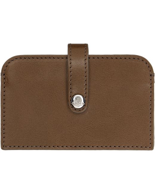 Vivienne Westwood Brown Accordion Card Holder for men
