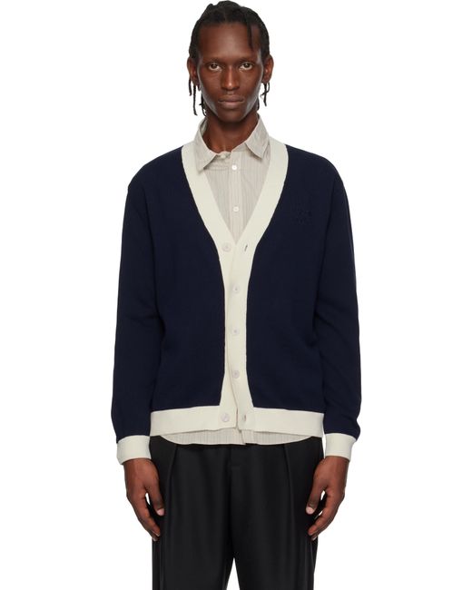 Maison Kitsuné メンズ ブルー ネイビー Contrasted コットン 