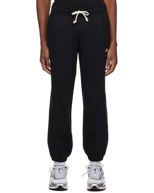 New Balance Athletics Remastered French Terry Sweatpant In Black Cotton Fleece for men