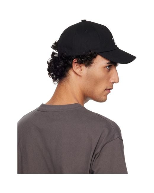 we11done Black Wd One Logo Cap for men
