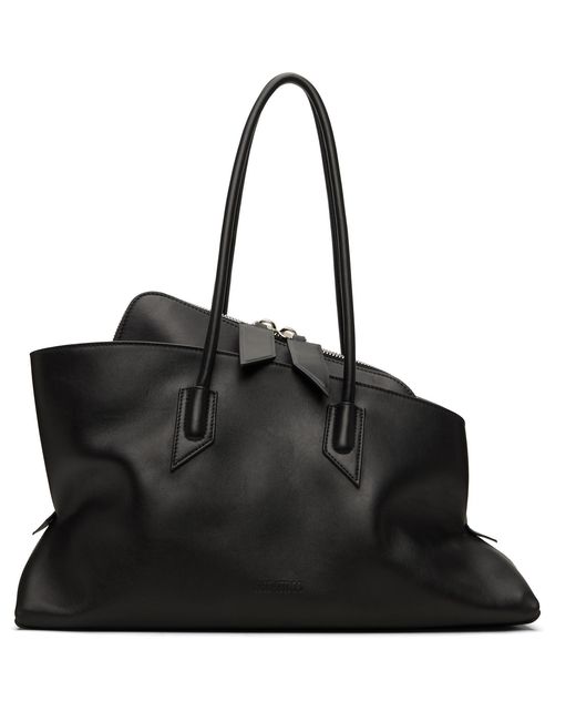 The Attico Black 'La Passeggiata' Medium Top Handle Bag