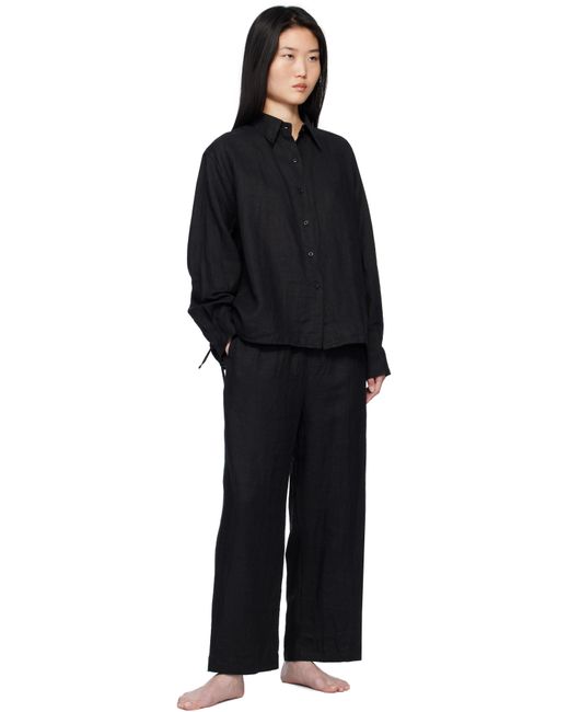 Pyjama Noir À Attaches À Nouer Deiji Studios en coloris Black