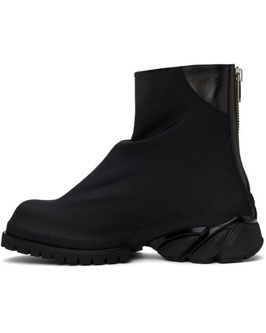 424 Black Overlay Boots for men