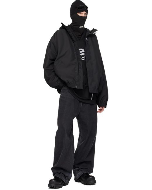 Balenciaga Black 3b Sports Icon Ski Jacket for men