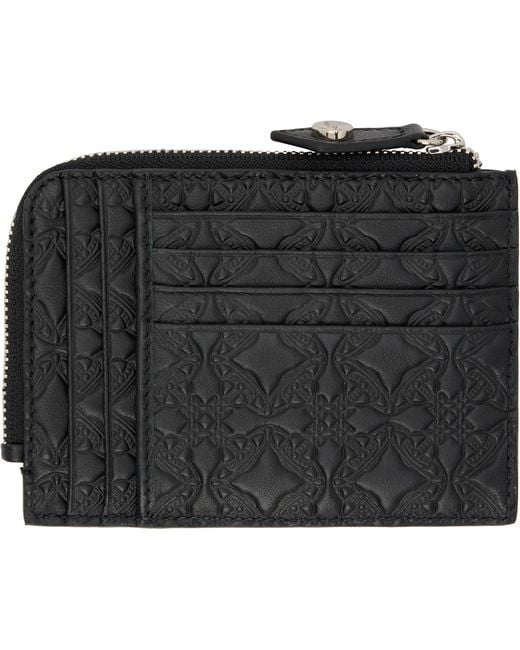 Vivienne Westwood Black Zip Card Holder for men