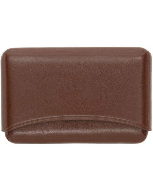 Lemaire Black Molded Card Holder for men