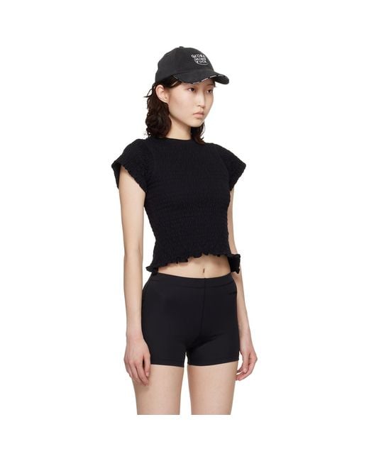 Vetements Black Gathered Baby T-Shirt