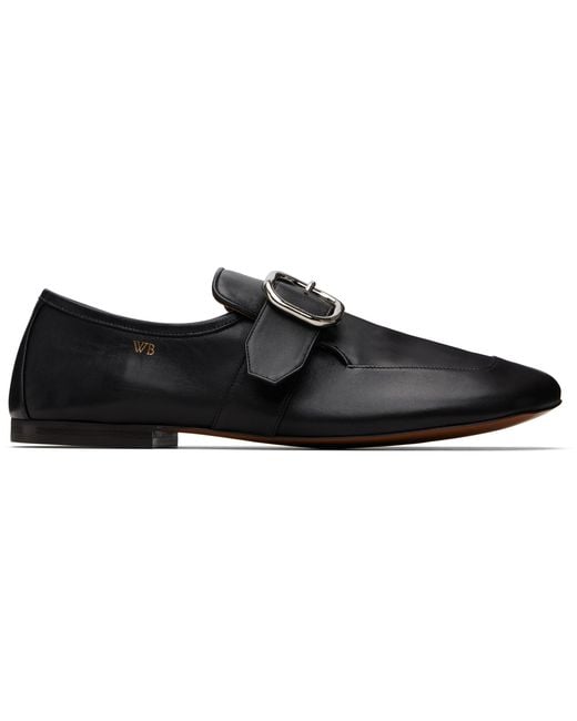 Wales Bonner Black Delta Loafers for men