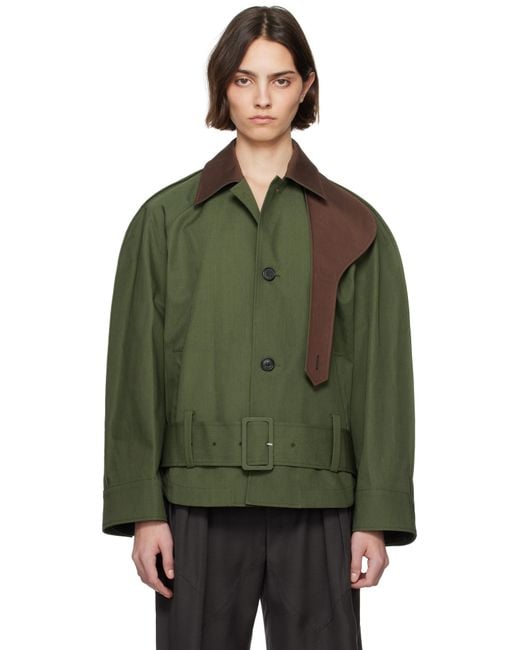 J.W. Anderson カーキ Rounded ブルゾンジャケット Green