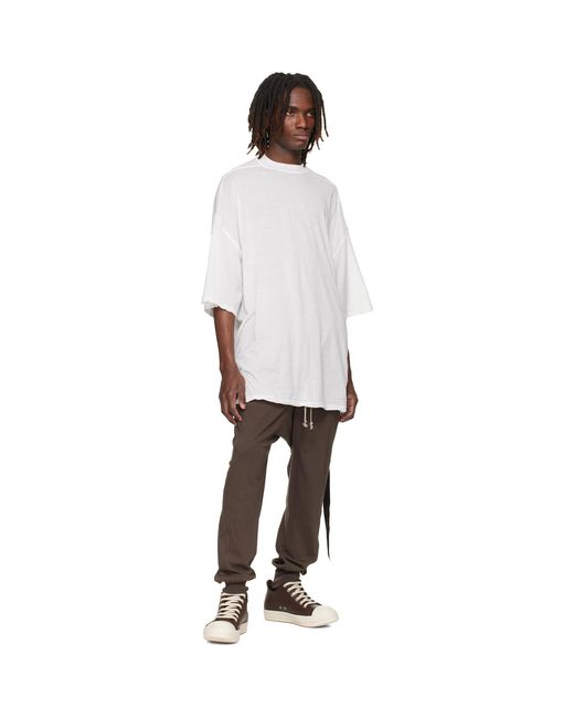 Rick Owens White Off- Temple Tommy T-Shirt for men
