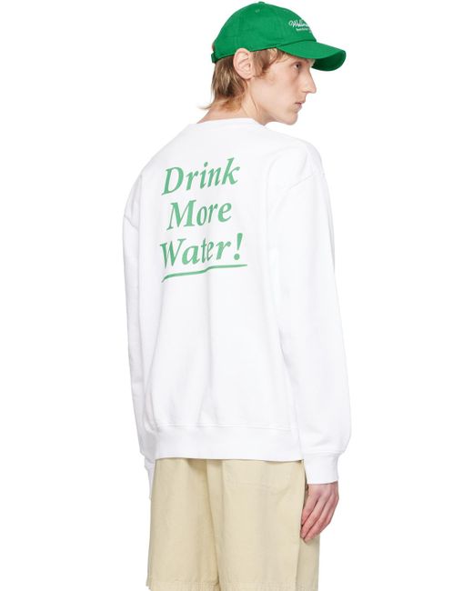 Sporty & Rich Black Sportyrich 'drink More Water' Sweatshirt for men