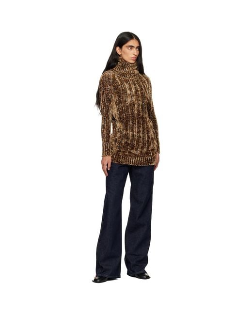 Dries Van Noten Blue Leather Patch Jeans