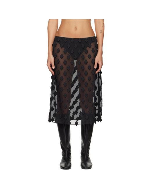 Paloma Wool Black Tris Midi Skirt