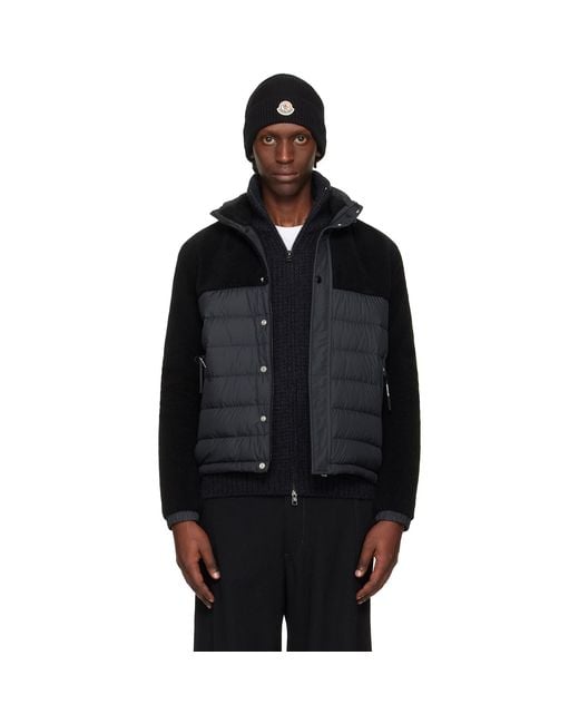 Moncler Black Mistral Teddy Short Down Jacket for men