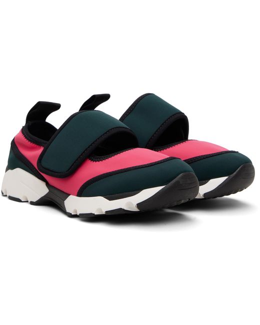 Marni Black Lycra Mary Jane Running Sneakers
