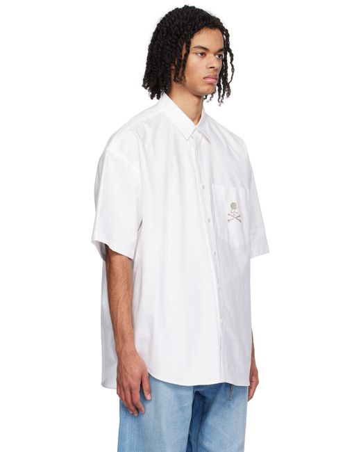 Chemise blanche à logos brodés MASTERMIND WORLD pour homme en coloris White