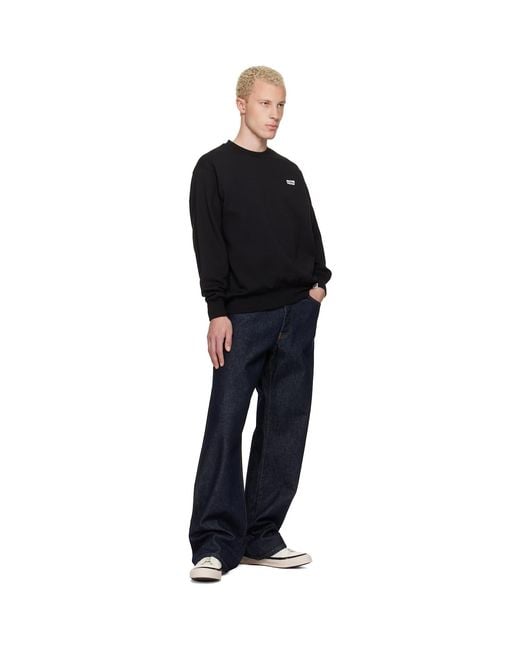 Aape By A Bathing Ape Black 'Aapenow' Crew Neck Sweatshirt for men