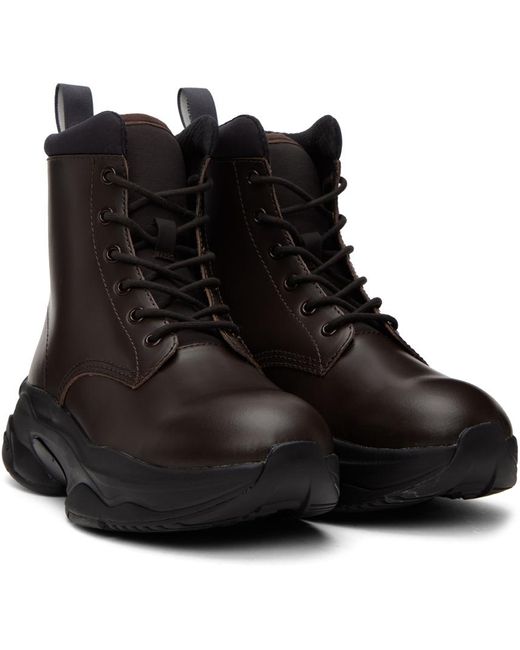 Undercover Black Brown Lace-up Boots for men