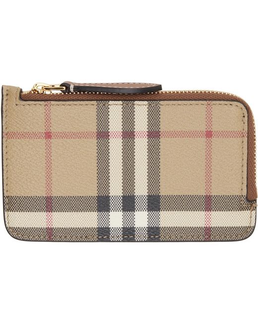Burberry Natural Check Zip Wallet