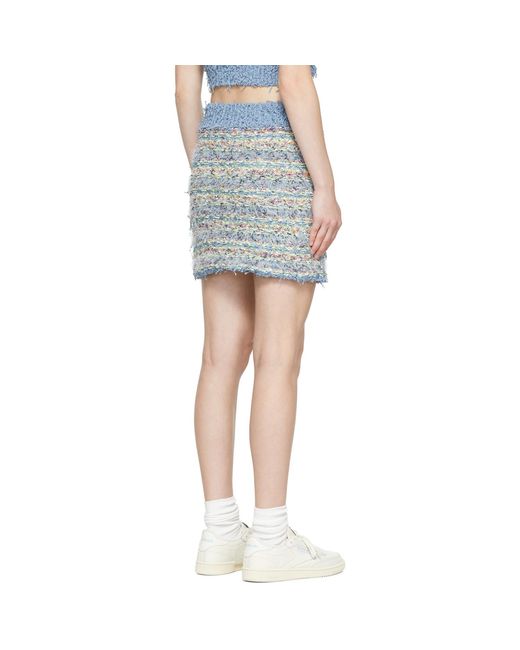 SJYP Gray Cotton Mini Skirt