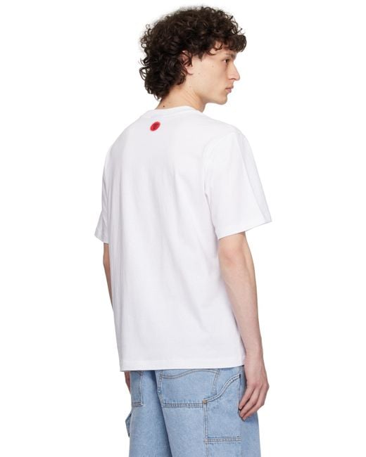 メンズ ICECREAM ホワイト Polka Dot Running Dog Tシャツ White