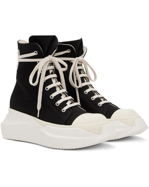 Rick Owens Black Abstract Sneakers for men