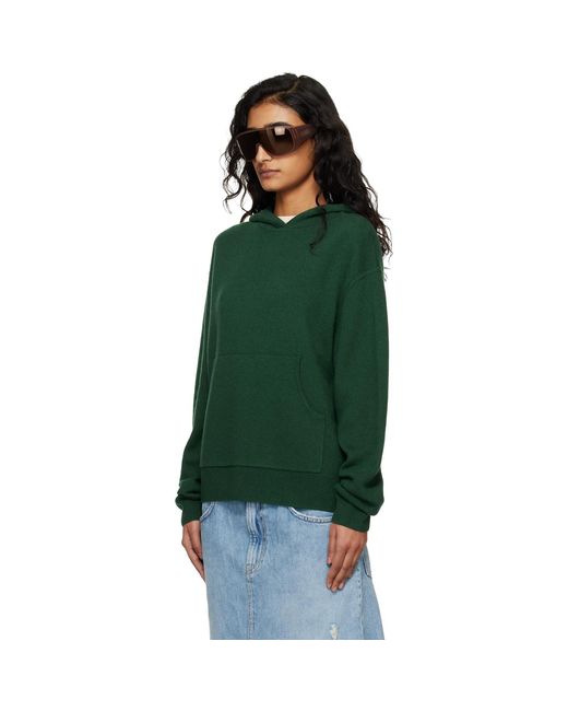 Acne Green Cashmere Hoodie