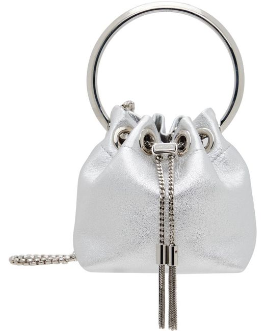 Jimmy Choo White Micro Bon Bon Bag