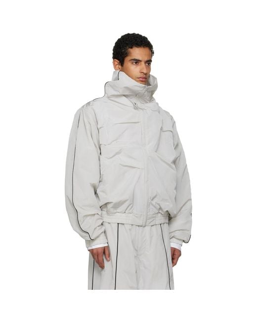 ALAINPAUL White Movement Track Jacket for men