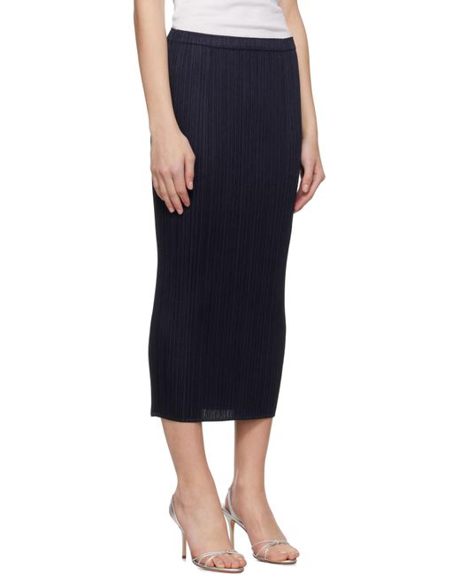 Pleats Please Issey Miyake Blue June New Colorful Basics 4 Midi Skirt