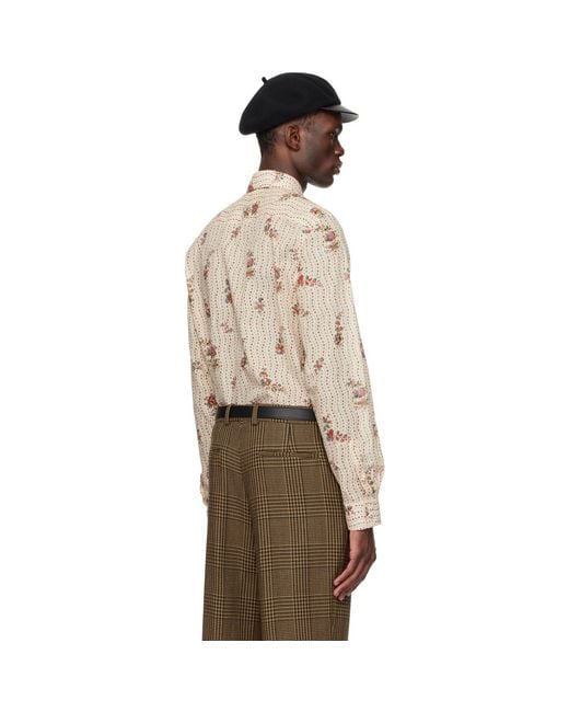 Valentino Natural Papier Floral Shirt for men