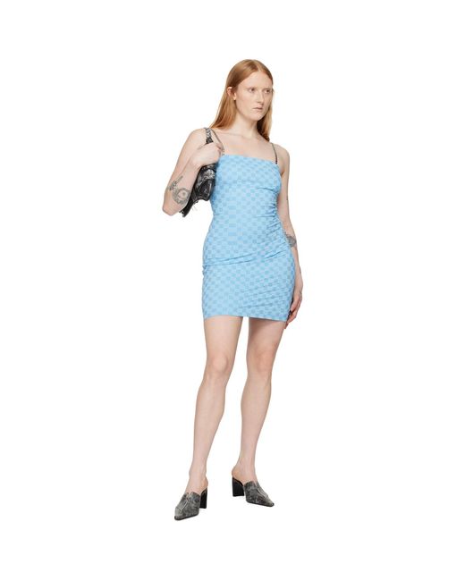 M I S B H V Blue Ssense Exclusive Monogram Minidress