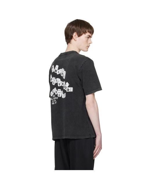 Amiri Black Domino T-Shirt for men