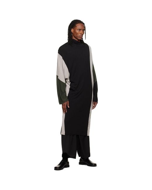 Kiko Kostadinov Black Cursus Drape Trousers for men