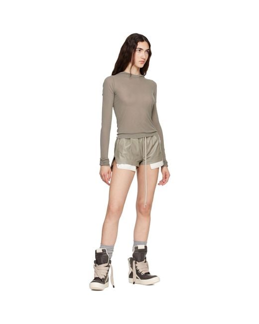 Rick Owens Brown Tower Jumbolace Geobasket Sneakers