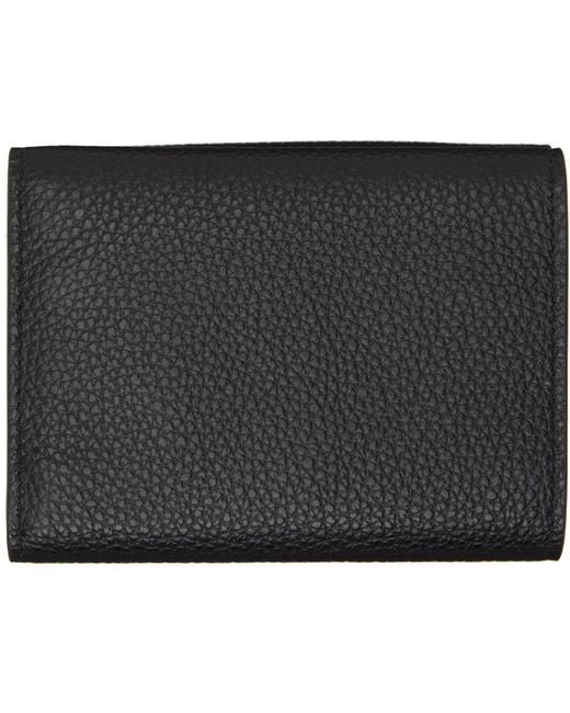 Marni Black Mending' Leather Trifold Wallet for men