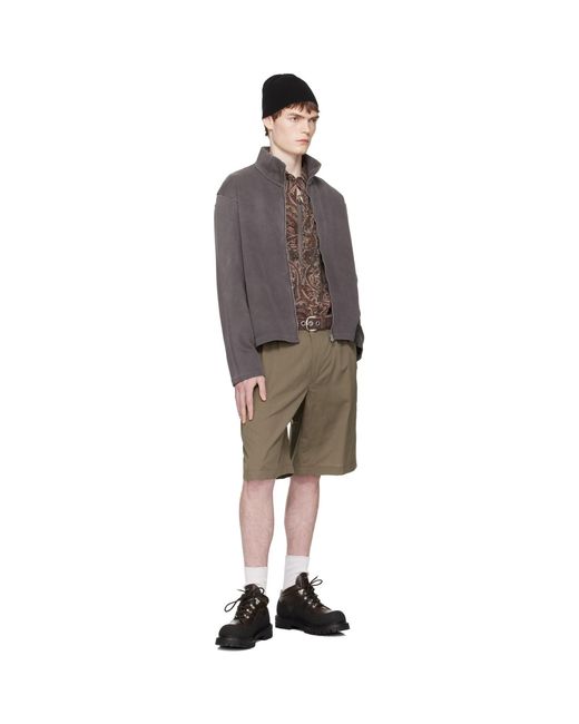 Our Legacy Multicolor Taupe Shrunken Fullzip Track Jacket for men