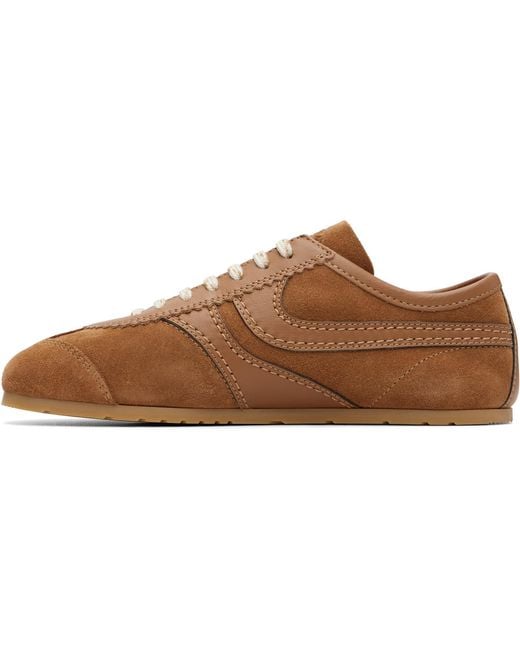 Dries Van Noten Brown Tan Suede Sneakers