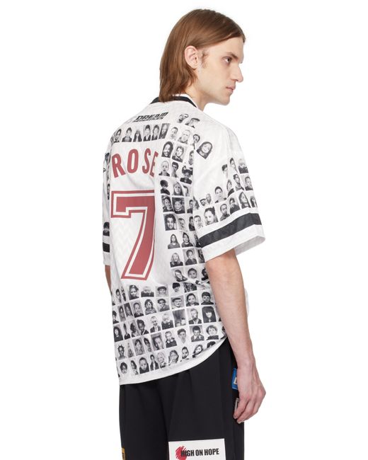 Martine Rose Printed 'Local Hero' Football Jersey in White for Men
